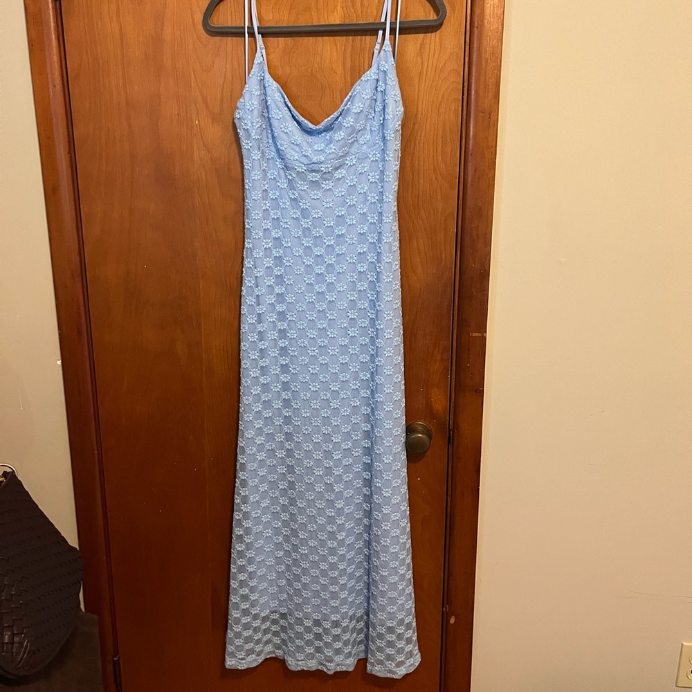 Bardot Adoni Midi Dress in Cornflower Blue Revolve - Picture 3 of 7